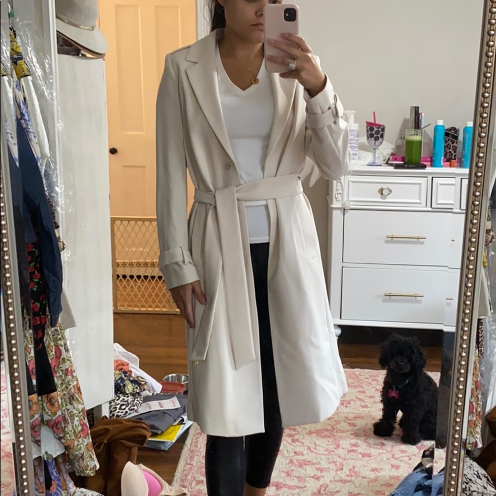 H&M Chic Off White Trench Coat